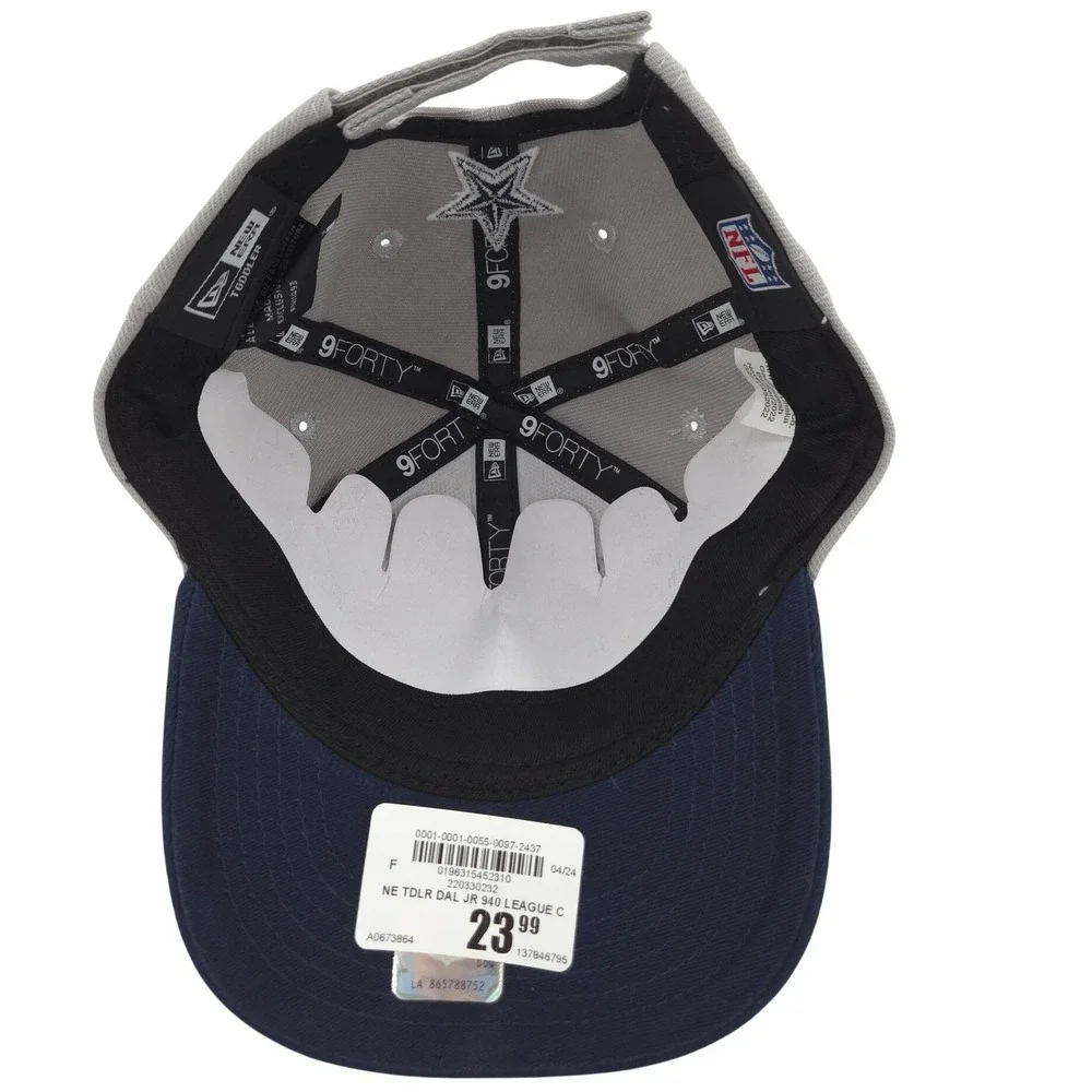 New Era 9FORTY Dallas Cowboys Hat TODDLER Gray Navy Blue Adjustable Cap NFL NEW